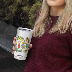 Italian Summer Scrapbook Tumbler Cup Limoncello Seafood Coastal Italy La Dolce Vita TS02 Print Your Wear