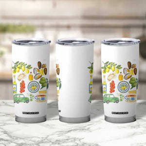 Italian Summer Scrapbook Tumbler Cup Limoncello Seafood Coastal Italy La Dolce Vita TS02 Print Your Wear