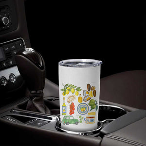Italian Summer Scrapbook Tumbler Cup Limoncello Seafood Coastal Italy La Dolce Vita TS02 Print Your Wear