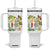 Italian Summer Scrapbook Tumbler With Handle Limoncello Seafood Coastal Italy La Dolce Vita TS02 One Size: 40 oz White Print Your Wear
