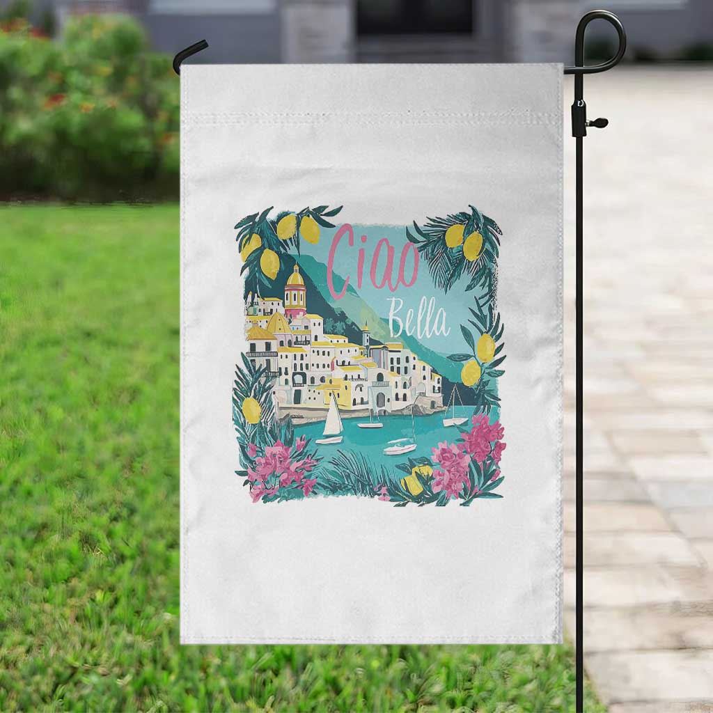 Ciao Bella Italy Amalfi Coast Garden Flag Lemons and Florals Nostalgic Village TS02 Print Your Wear