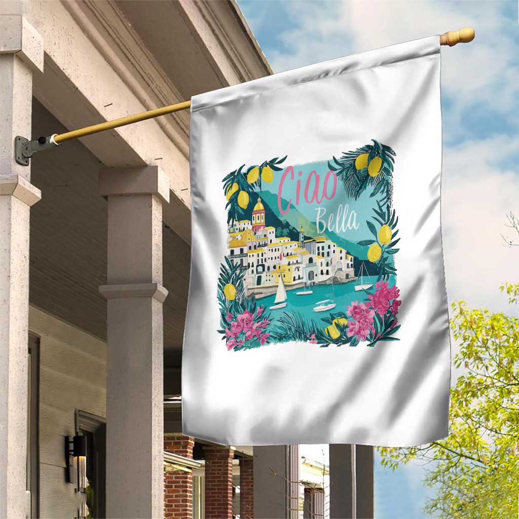 Ciao Bella Italy Amalfi Coast Garden Flag Lemons and Florals Nostalgic Village TS02 Print Your Wear