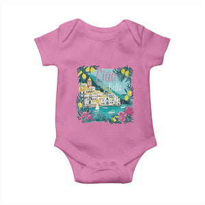 Ciao Bella Italy Amalfi Coast Baby Onesie Lemons and Florals Nostalgic Village TS02 Azalea Print Your Wear