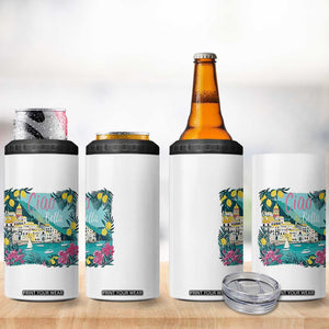 Ciao Bella Italy Amalfi Coast 4 in 1 Can Cooler Tumbler Lemons and Florals Nostalgic Village TS02 Print Your Wear