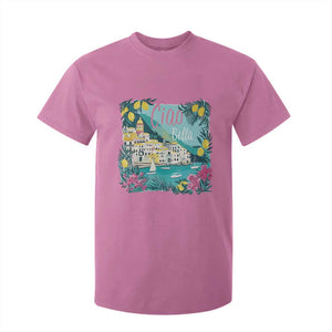 Ciao Bella Italy Amalfi Coast T Shirt For Kid Lemons and Florals Nostalgic Village TS02 Azalea Print Your Wear