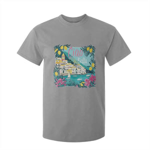 Ciao Bella Italy Amalfi Coast T Shirt For Kid Lemons and Florals Nostalgic Village TS02 Sport Gray Print Your Wear