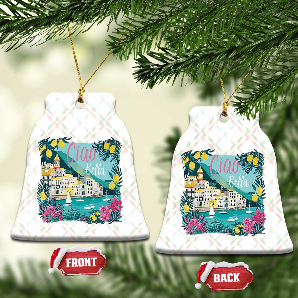 Ciao Bella Italy Amalfi Coast Ceramic Ornament Lemons and Florals Nostalgic Village TS02 Print Your Wear