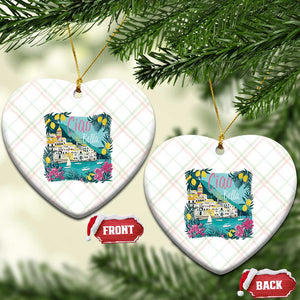 Ciao Bella Italy Amalfi Coast Ceramic Ornament Lemons and Florals Nostalgic Village TS02 Print Your Wear