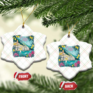 Ciao Bella Italy Amalfi Coast Ceramic Ornament Lemons and Florals Nostalgic Village TS02 Print Your Wear