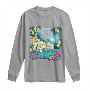 Ciao Bella Italy Amalfi Coast Long Sleeve Shirt Lemons and Florals Nostalgic Village TS02 Sport Gray Print Your Wear