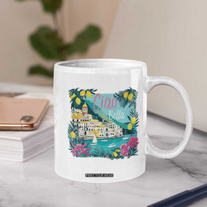 Ciao Bella Italy Amalfi Coast Coffee Mug Lemons and Florals Nostalgic Village TS02 Print Your Wear