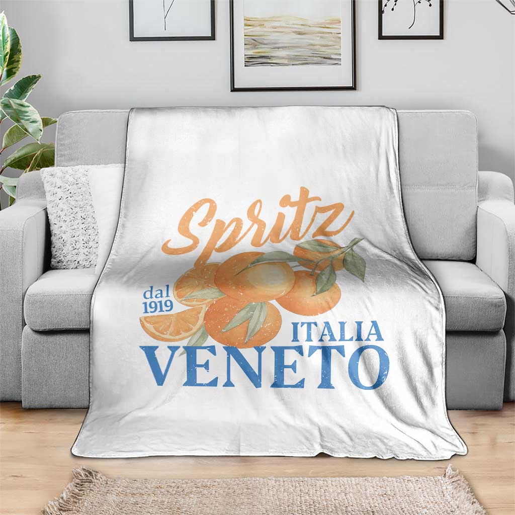 Spritz Italia Veneto Dal 1919 Throw Blanket Vintage Aperitivo Orange Italian Cocktail TS02 Print Your Wear