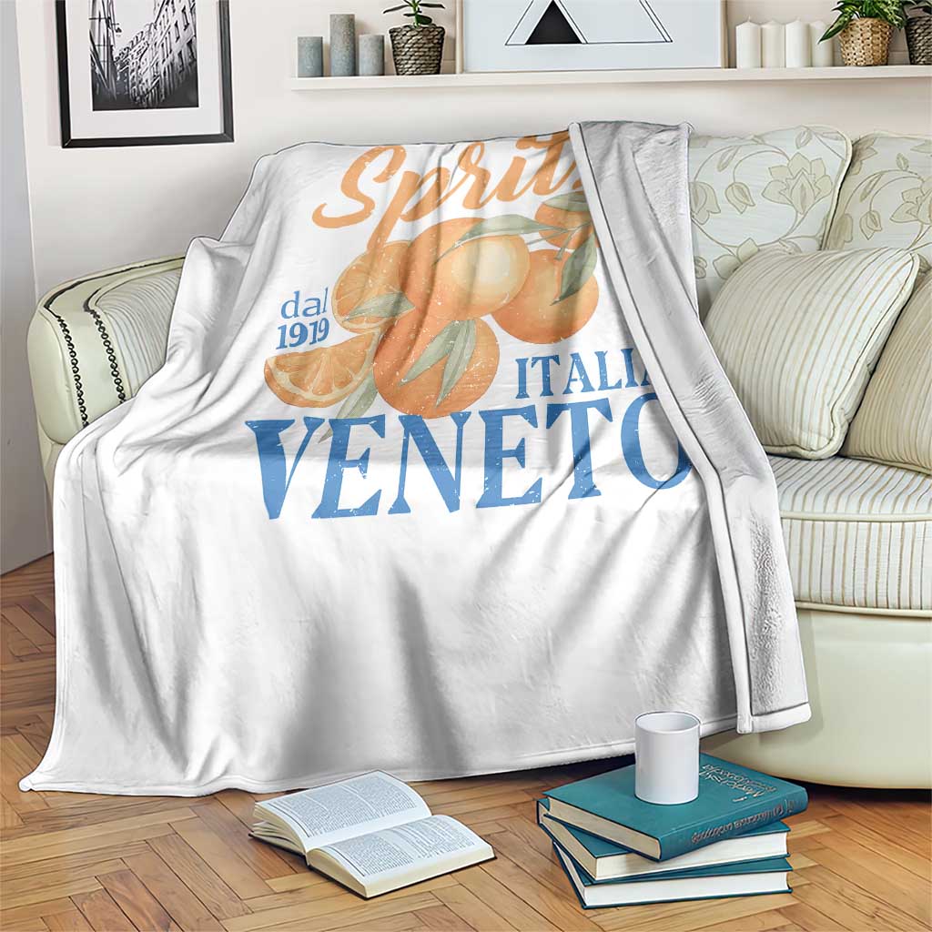 Spritz Italia Veneto Dal 1919 Throw Blanket Vintage Aperitivo Orange Italian Cocktail TS02 Print Your Wear