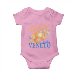 Spritz Italia Veneto Dal 1919 Baby Onesie Vintage Aperitivo Orange Italian Cocktail TS02 Light Pink Print Your Wear
