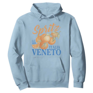 Spritz Italia Veneto Dal 1919 Hoodie Vintage Aperitivo Orange Italian Cocktail TS02 Light Blue Print Your Wear