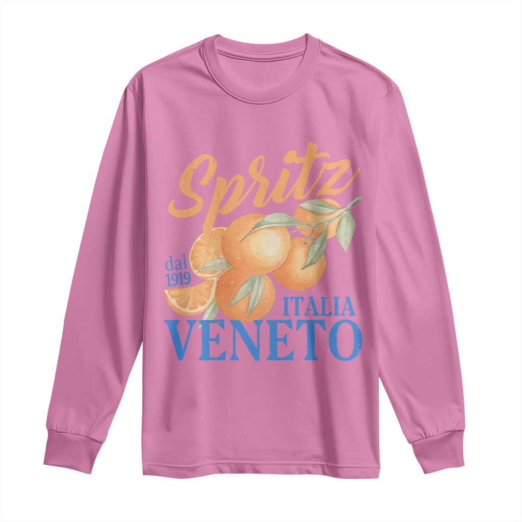 Spritz Italia Veneto Dal 1919 Long Sleeve Shirt Vintage Aperitivo Orange Italian Cocktail TS02 Azalea Print Your Wear