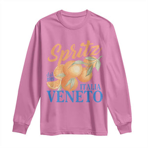 Spritz Italia Veneto Dal 1919 Long Sleeve Shirt Vintage Aperitivo Orange Italian Cocktail TS02 Azalea Print Your Wear