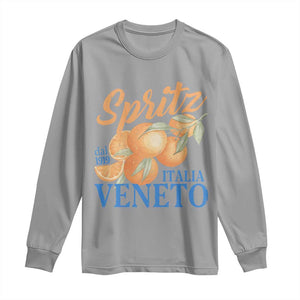 Spritz Italia Veneto Dal 1919 Long Sleeve Shirt Vintage Aperitivo Orange Italian Cocktail TS02 Sport Gray Print Your Wear