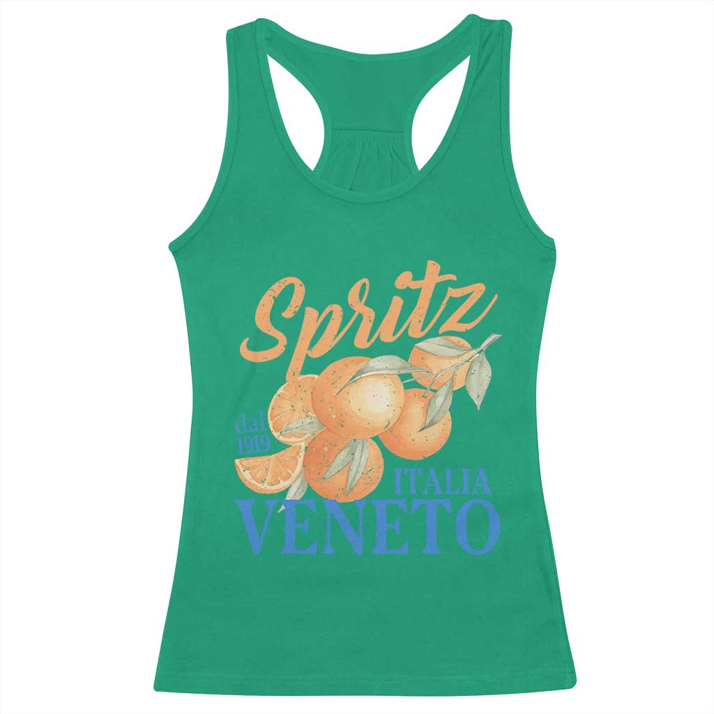 Spritz Italia Veneto Dal 1919 Racerback Tank Top Vintage Aperitivo Orange Italian Cocktail TS02 Irish Green Print Your Wear