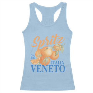 Spritz Italia Veneto Dal 1919 Racerback Tank Top Vintage Aperitivo Orange Italian Cocktail TS02 Light Blue Print Your Wear