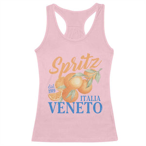 Spritz Italia Veneto Dal 1919 Racerback Tank Top Vintage Aperitivo Orange Italian Cocktail TS02 Light Pink Print Your Wear