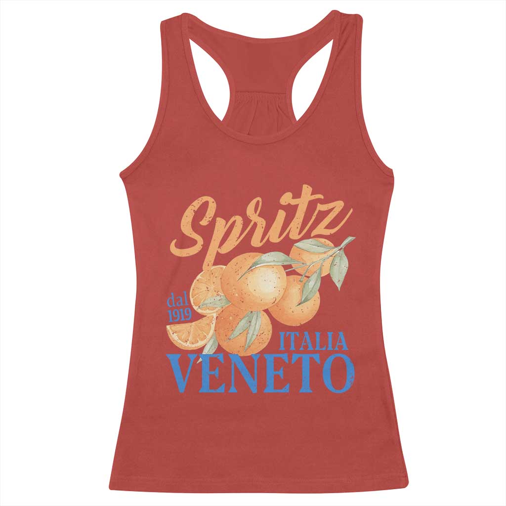 Spritz Italia Veneto Dal 1919 Racerback Tank Top Vintage Aperitivo Orange Italian Cocktail TS02 Red Print Your Wear