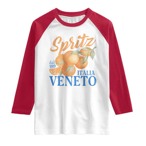 Spritz Italia Veneto Dal 1919 Raglan Shirt Vintage Aperitivo Orange Italian Cocktail TS02 White Red Print Your Wear