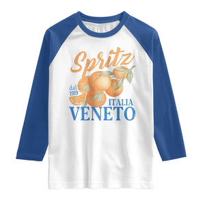 Spritz Italia Veneto Dal 1919 Raglan Shirt Vintage Aperitivo Orange Italian Cocktail TS02 White Royal Print Your Wear