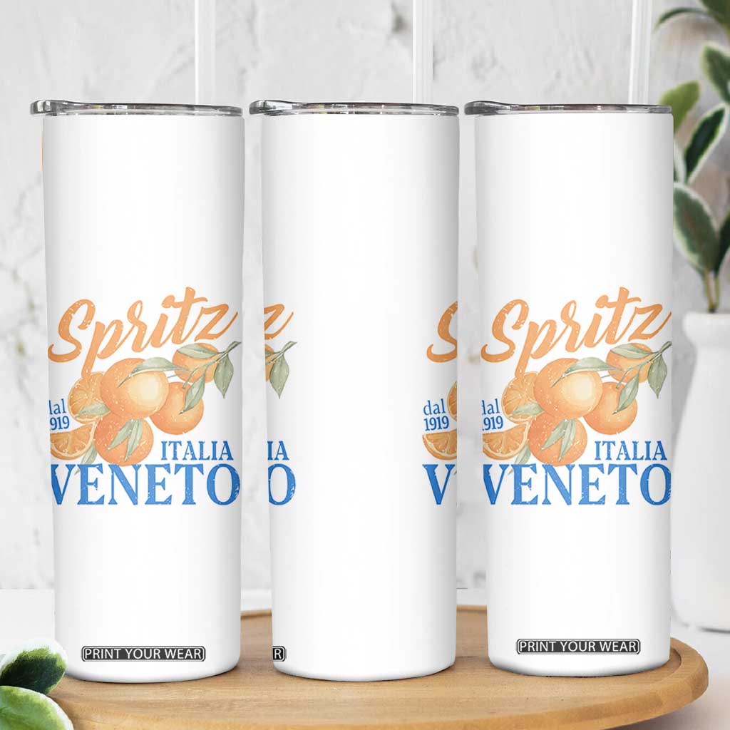 Spritz Italia Veneto Dal 1919 Skinny Tumbler Vintage Aperitivo Orange Italian Cocktail TS02 Print Your Wear
