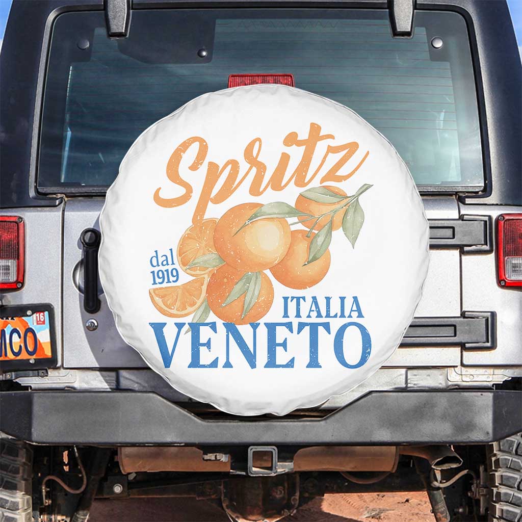 Spritz Italia Veneto Dal 1919 Spare Tire Cover Vintage Aperitivo Orange Italian Cocktail TS02 No hole White Print Your Wear