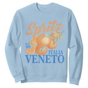Spritz Italia Veneto Dal 1919 Sweatshirt Vintage Aperitivo Orange Italian Cocktail TS02 Light Blue Print Your Wear