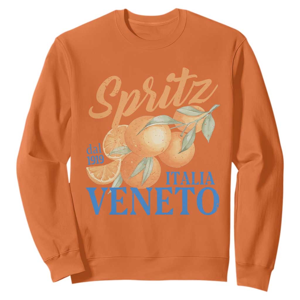 Spritz Italia Veneto Dal 1919 Sweatshirt Vintage Aperitivo Orange Italian Cocktail TS02 Orange Print Your Wear