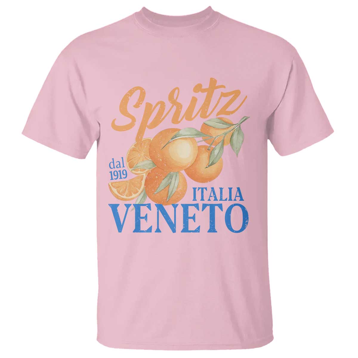 Spritz Italia Veneto Dal 1919 T Shirt Vintage Aperitivo Orange Italian Cocktail TS02 Light Pink Print Your Wear