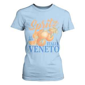 Spritz Italia Veneto Dal 1919 T Shirt For Women Vintage Aperitivo Orange Italian Cocktail TS02 Light Blue Print Your Wear