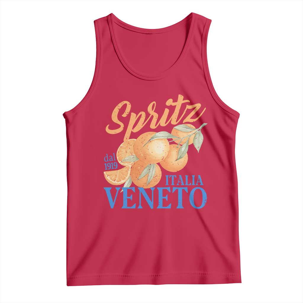 Spritz Italia Veneto Dal 1919 Tank Top Vintage Aperitivo Orange Italian Cocktail TS02 Red Print Your Wear