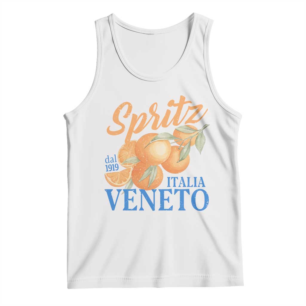 Spritz Italia Veneto Dal 1919 Tank Top Vintage Aperitivo Orange Italian Cocktail TS02 White Print Your Wear