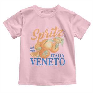Spritz Italia Veneto Dal 1919 Toddler T Shirt Vintage Aperitivo Orange Italian Cocktail TS02 Light Pink Print Your Wear