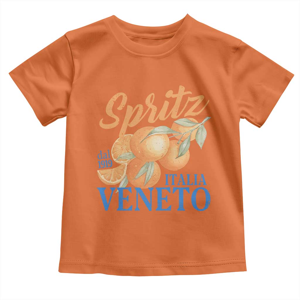 Spritz Italia Veneto Dal 1919 Toddler T Shirt Vintage Aperitivo Orange Italian Cocktail TS02 Orange Print Your Wear
