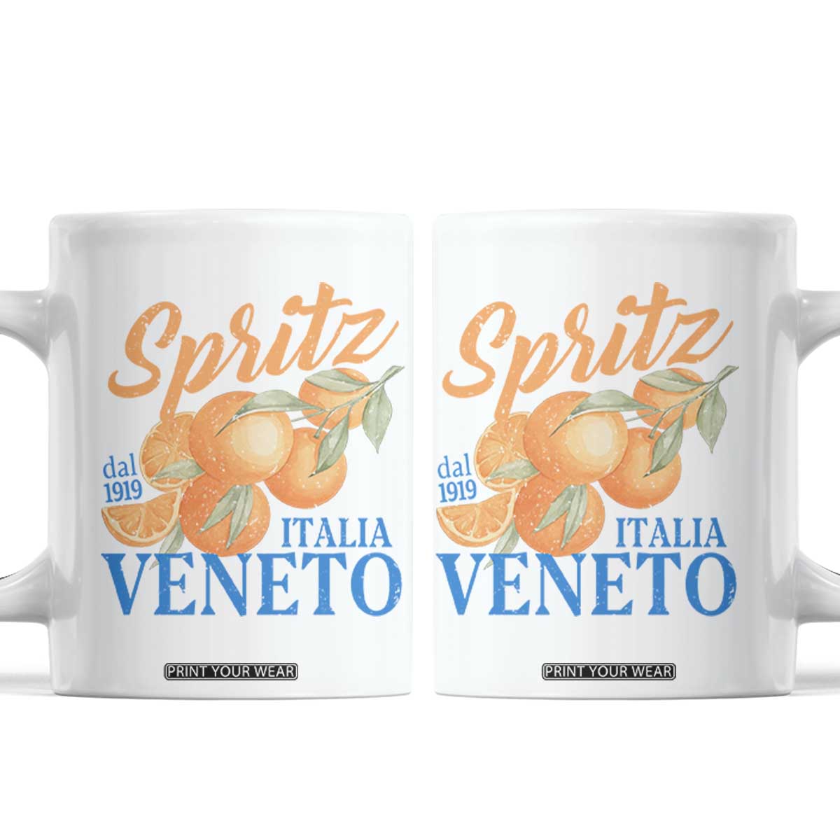 Spritz Italia Veneto Dal 1919 Coffee Mug Vintage Aperitivo Orange Italian Cocktail TS02 White Print Your Wear