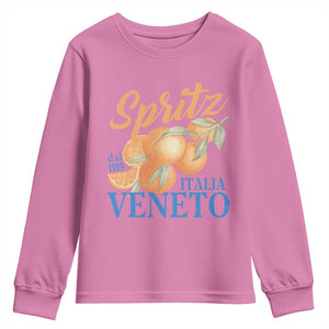 Spritz Italia Veneto Dal 1919 Youth Sweatshirt Vintage Aperitivo Orange Italian Cocktail TS02 Azalea Print Your Wear