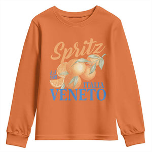 Spritz Italia Veneto Dal 1919 Youth Sweatshirt Vintage Aperitivo Orange Italian Cocktail TS02 Orange Print Your Wear