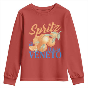 Spritz Italia Veneto Dal 1919 Youth Sweatshirt Vintage Aperitivo Orange Italian Cocktail TS02 Red Print Your Wear