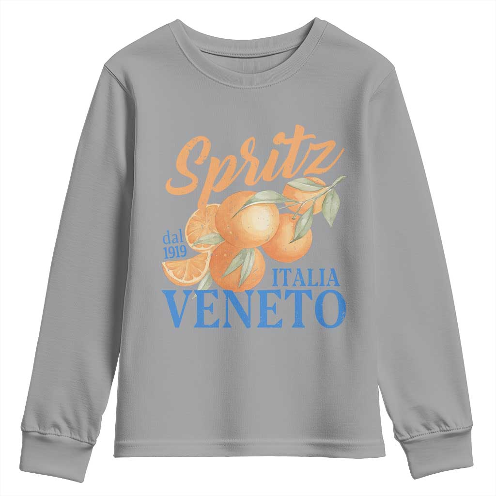 Spritz Italia Veneto Dal 1919 Youth Sweatshirt Vintage Aperitivo Orange Italian Cocktail TS02 Sport Gray Print Your Wear