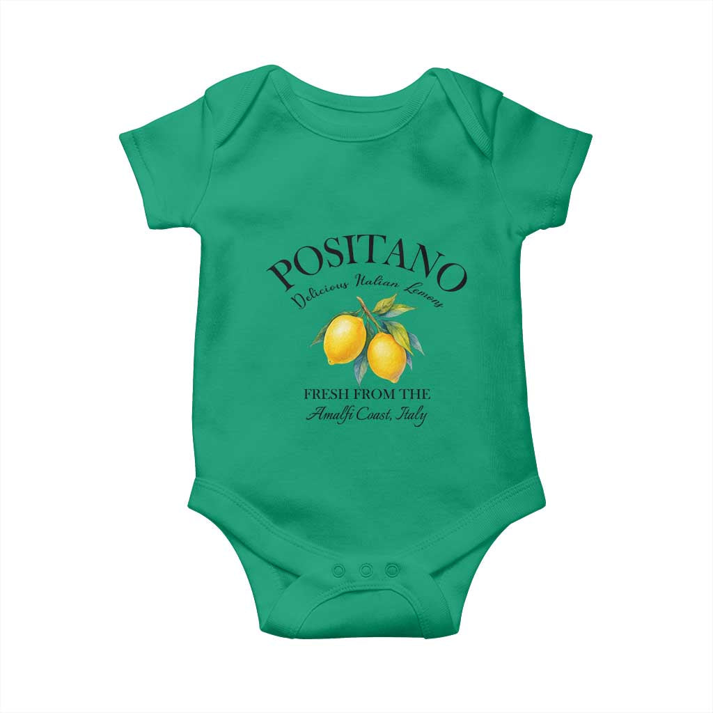 Positano Lemons Baby Onesie Fresh from the Amalfi Coast Italian Fruit TS02 Irish Green Print Your Wear