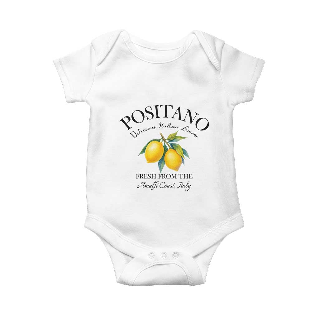 Positano Lemons Baby Onesie Fresh from the Amalfi Coast Italian Fruit TS02 White Print Your Wear