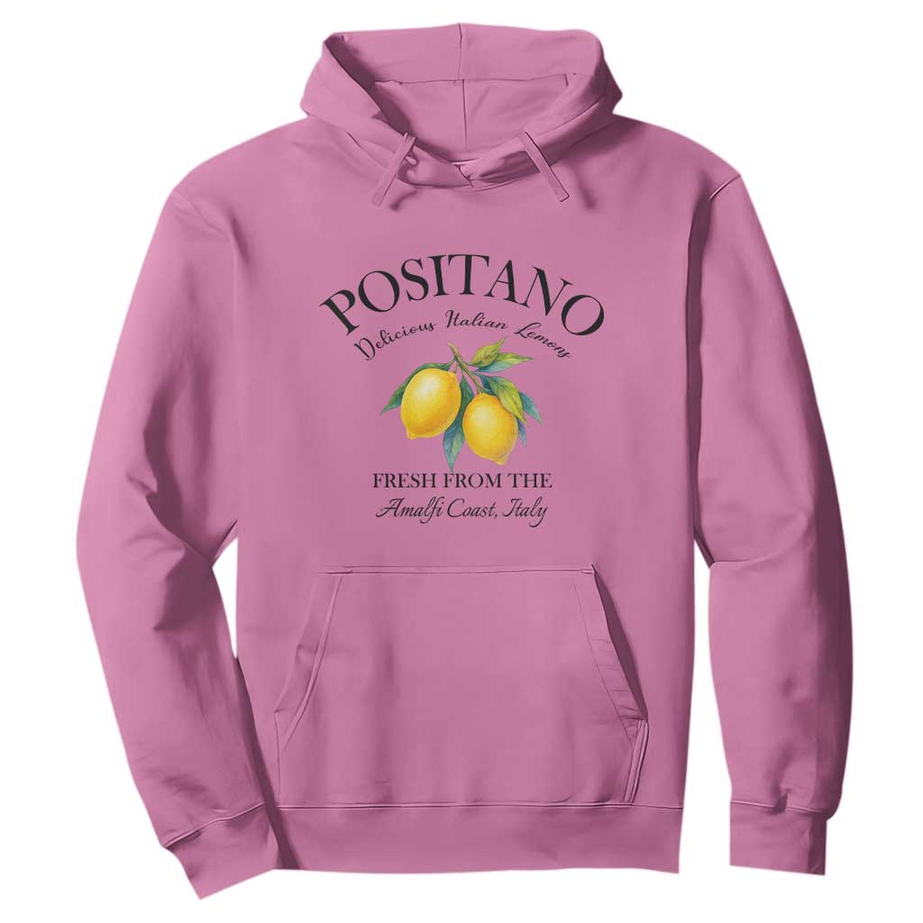 Positano Lemons Hoodie Fresh from the Amalfi Coast Italian Fruit TS02 Azalea Print Your Wear