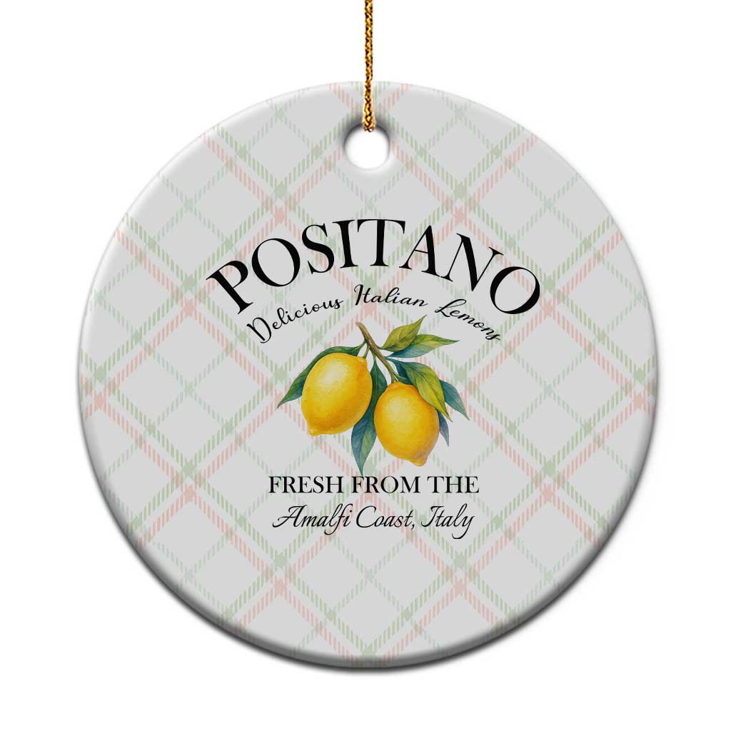 Positano Lemons Ceramic Ornament Fresh from the Amalfi Coast Italian Fruit TS02 1pc Christmas Plaid Print Your Wear