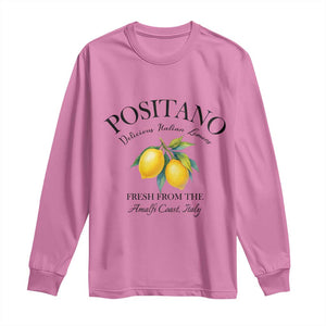 Positano Lemons Long Sleeve Shirt Fresh from the Amalfi Coast Italian Fruit TS02 Azalea Print Your Wear
