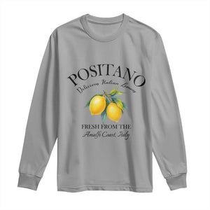 Positano Lemons Long Sleeve Shirt Fresh from the Amalfi Coast Italian Fruit TS02 Sport Gray Print Your Wear