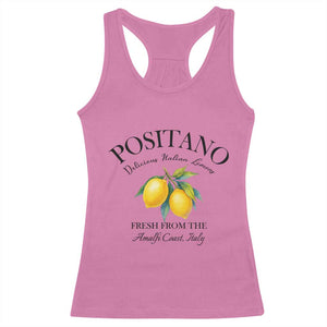 Positano Lemons Racerback Tank Top Fresh from the Amalfi Coast Italian Fruit TS02 Azalea Print Your Wear